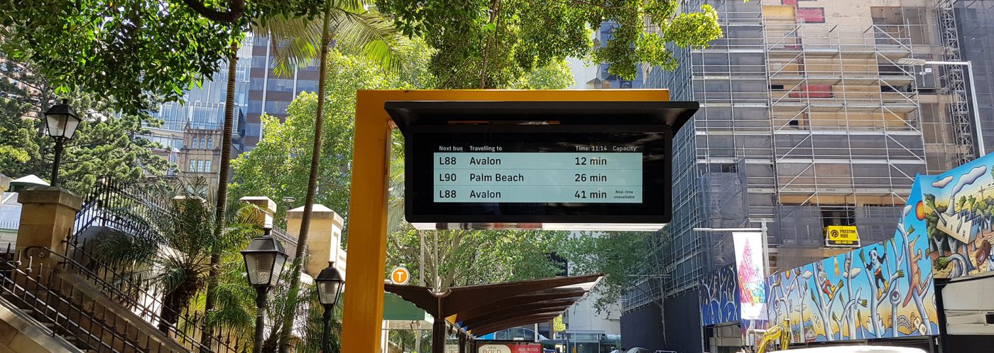 bus stop screen